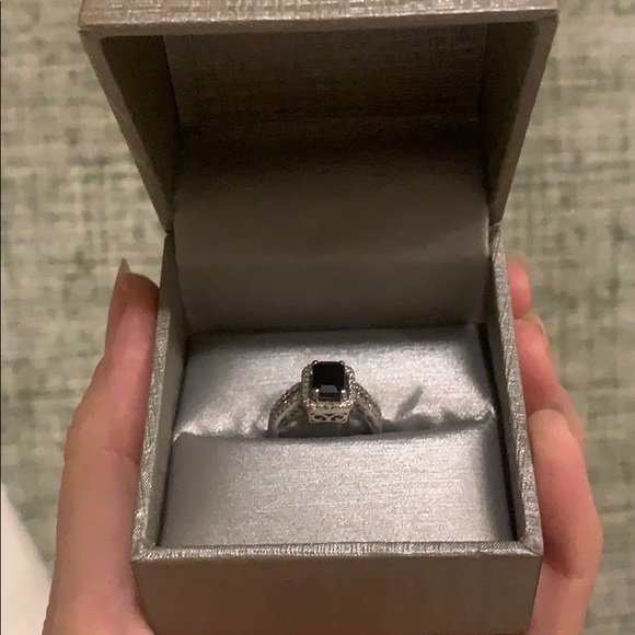 Peoples Jewelry - Vintage Style Sapphire Diamond 10K Gold Ring